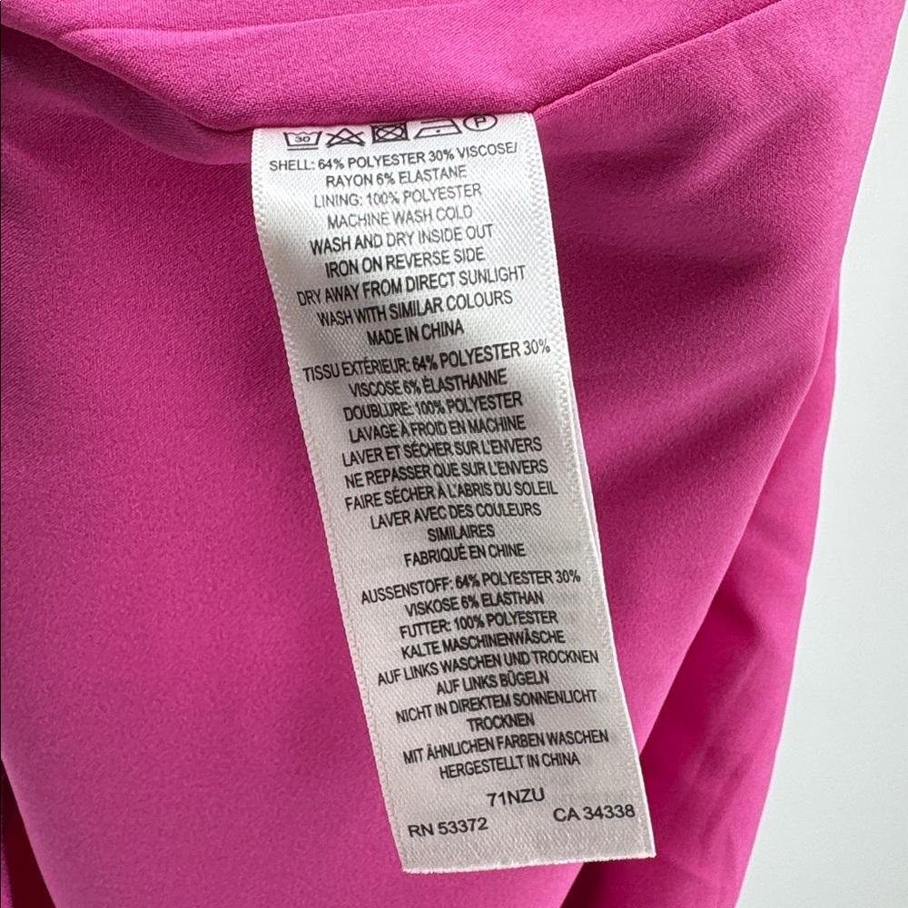 French Connection Fuchsia Puff Sleeve Mini Dress 6 party HOCO wedding event - Picture 12 of 14